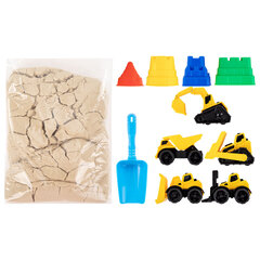 Набор кинетического песка 3 кг, &laquo;ВЕСЕЛАЯ СТРОЙКА&raquo;, песочница, игрушки, формочки, BRAUBERG KIDS, 666210