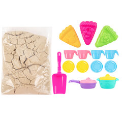 Набор кинетического песка 3 кг, &laquo;ВЕСЕЛОЕ ЧАЕПИТИЕ&raquo;, песочница, игрушки, формочки, BRAUBERG KIDS, 666213