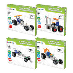 Конструктор металлический &laquo;Машинки&raquo; 4 вида ассорти, BAMBOX (БАМБОКС), 666367