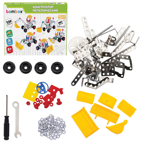 Конструктор металлический "Строительная техника 5 в 1", подвижные детали, 139 элементов, BAMBOX (БАМБОКС), 666370 - фото 9