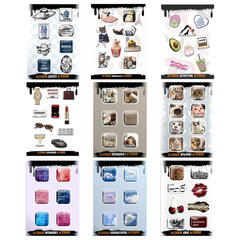 Наклейки объемные эпоксидные на телефон, 6-8 шт. на листе, "СТИЛЬНЫЕ ДИЗАЙНЫ", АССОРТИ, NALEPKING