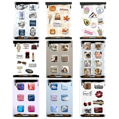 Наклейки объемные эпоксидные на телефон, 6-8 шт. на листе, "СТИЛЬНЫЕ ДИЗАЙНЫ", АССОРТИ, NALEPKING