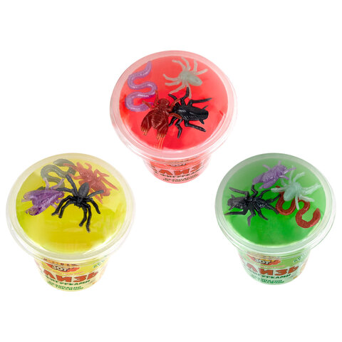 Слайм Слизь с фигурками, насекомые, 200 г, АССОРТИ 3 вида, JOLLY JOT (ДЖОЛЛИ ДЖОТ), 666664 - фото 2