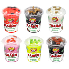 Слайм с фигурками, вкусняшки, 200 г, НАБОР 6 шт., JOLLY JOT (ДЖОЛЛИ ДЖОТ), 666670