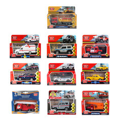 Машина металлическая коллекционная АССОРТИ 3, длина 10-15 см, инерционная, 10 видов, ТЕХНОПАРК, N-003