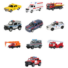 Машина металлическая коллекционная АССОРТИ 3, длина 10-15 см, инерционная, 10 видов, ТЕХНОПАРК, N-003