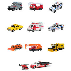 Машина металлическая коллекционная АССОРТИ 3, длина 10-15 см, инерционная, 10 видов, ТЕХНОПАРК, N-003