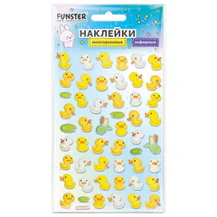 Наклейки объемные зефирные 15&times;10 см, ассорти 12 видов, FUNSTER (ФАНСТЕР), 666675
