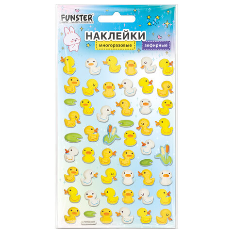 Наклейки объемные зефирные 15х10 см, ассорти 12 видов, FUNSTER (ФАНСТЕР), 666675 - фото 2