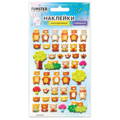 Наклейки объемные зефирные 15&times;10 см, ассорти 12 видов, FUNSTER (ФАНСТЕР), 666675