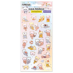 Наклейки бумажные 17,5&times;9,5 см, ассорти 12 видов, FUNSTER (ФАНСТЕР), 666676