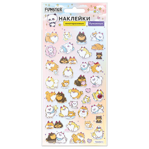 Наклейки бумажные 17,5х9,5 см, ассорти 12 видов, FUNSTER (ФАНСТЕР), 666676 - фото 5