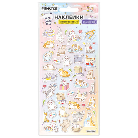 Наклейки бумажные 17,5х9,5 см, ассорти 12 видов, FUNSTER (ФАНСТЕР), 666676 - фото 8