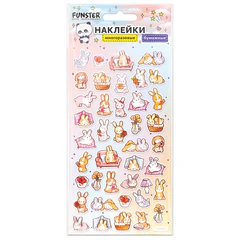 Наклейки бумажные 17,5&times;9,5 см, ассорти 12 видов, FUNSTER (ФАНСТЕР), 666676