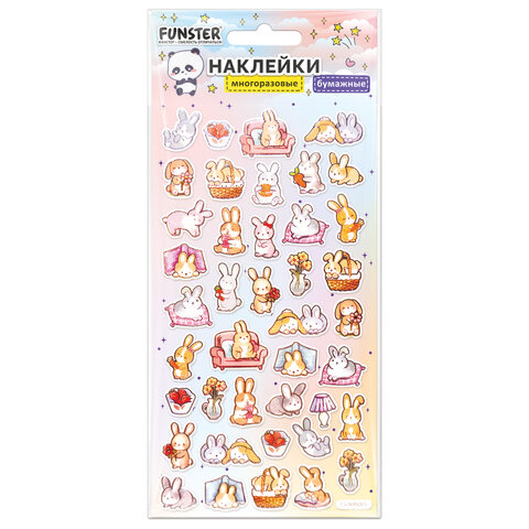 Наклейки бумажные 17,5х9,5 см, ассорти 12 видов, FUNSTER (ФАНСТЕР), 666676 - фото 6