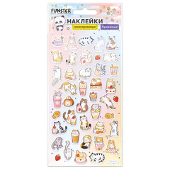 Наклейки бумажные 17,5&times;9,5 см, ассорти 12 видов, FUNSTER (ФАНСТЕР), 666676