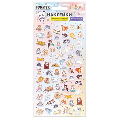 Наклейки бумажные 17,5&times;9,5 см, ассорти 12 видов, FUNSTER (ФАНСТЕР), 666676