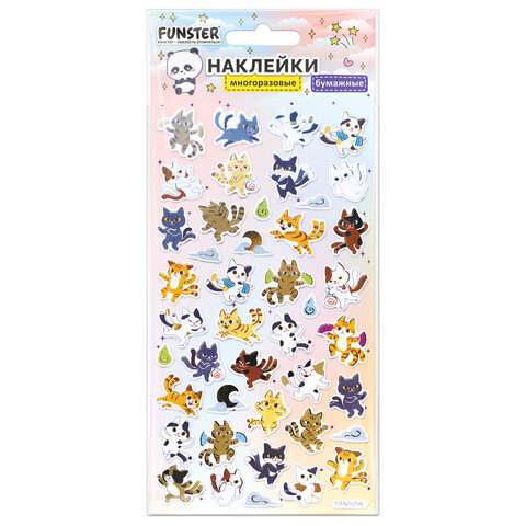 Наклейки бумажные 17,5х9,5 см, ассорти 12 видов, FUNSTER (ФАНСТЕР), 666676 - фото 10