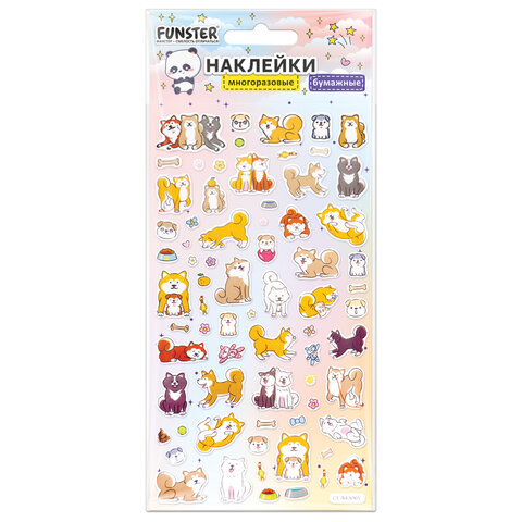 Наклейки бумажные 17,5х9,5 см, ассорти 12 видов, FUNSTER (ФАНСТЕР), 666676 - фото 7