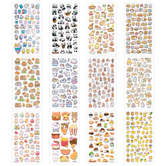 Наклейки объемные зефирные и гелевые 17,5&times;9,5 см, ассорти 12 видов, FUNSTER (ФАНСТЕР), 666677