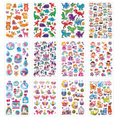 Наклейки объемные MAXI 21&times;14 см, ассорти 12 видов, FUNSTER (ФАНСТЕР), 666678