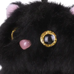 Игрушка-брелок мягкая &laquo;Котик с сумочкой&raquo;, 12 см, цвет черный, WOOZOO (ВУЗУ), 666774