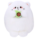 Игрушка мягкая "Котик с авокадо", 20 см, цвет белый, WOOZOO (ВУЗУ), 666781