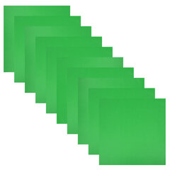 Пористая резина/<wbr/>фоамиран 50&times;50 см, 2 мм, НАБОР, 10 листов, зеленый, ОСТРОВ СОКРОВИЩ, 666970