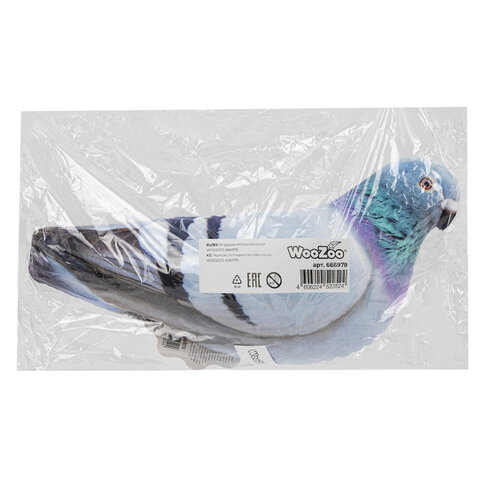 Игрушка мягкая "ГОЛУБЬ", ткань вельбоа, 28х17 см, WOOZOO (ВУЗУ), 666678, 666978