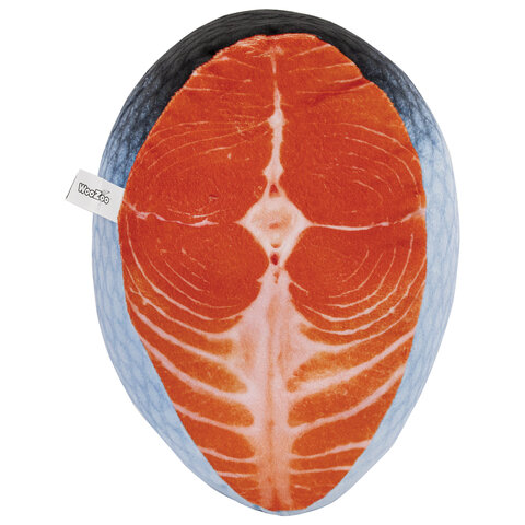 Игрушка мягкая "СТЕЙК ЛОСОСЯ", ткань вельбоа, 32х22 см, WOOZOO (ВУЗУ), 666981