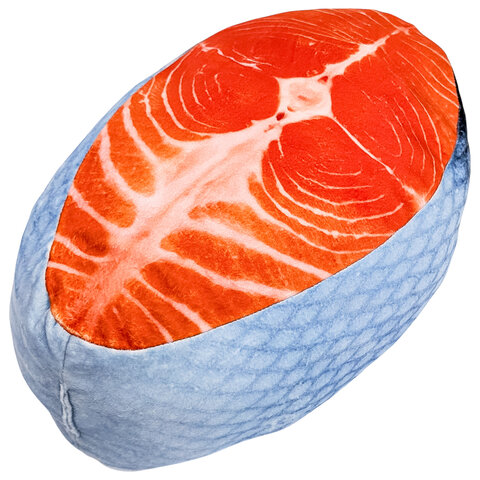 Игрушка мягкая "СТЕЙК ЛОСОСЯ", ткань Вельбоа, 32х22 см, WOOZOO (ВУЗУ), 666981