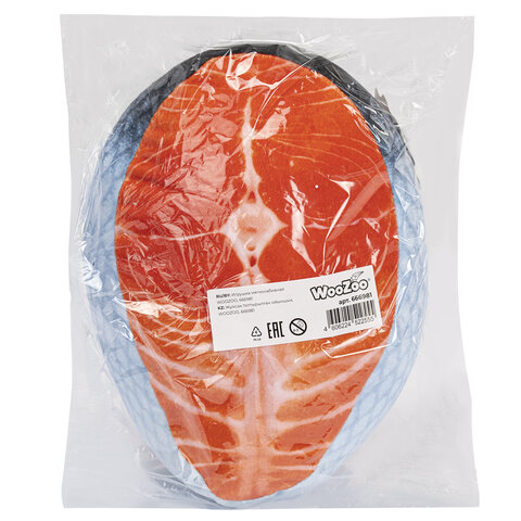 Игрушка мягкая "СТЕЙК ЛОСОСЯ", ткань вельбоа, 32х22 см, WOOZOO (ВУЗУ), 666981