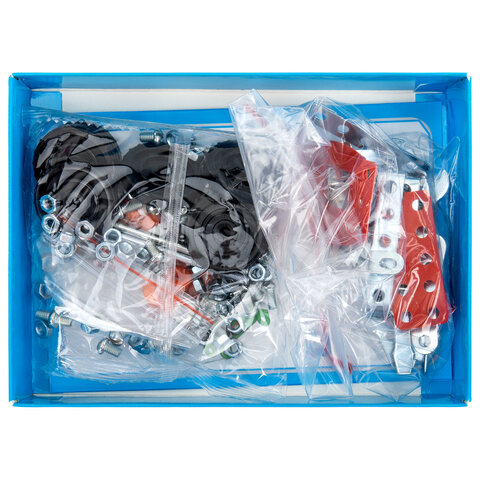 Конструктор металлический "Бульдозер", цветной, с подвижными деталями, 126 элементов, BAMBOX (БАМБОКС), 667031 - фото 4