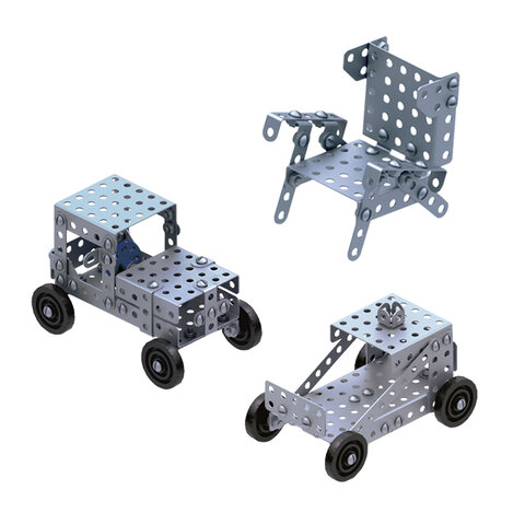 Конструктор металлический "Для уроков труда №1", 5 в 1, с подвижными деталями, 206 элементов, BAMBOX (БАМБОКС), 667036 - фото 3