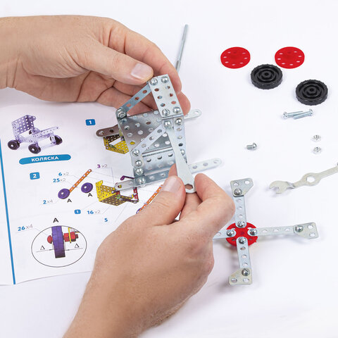 Конструктор металлический "Для уроков труда №2", 5 в 1 с подвижными деталями, 292 элемента, BAMBOX (БАМБОКС), 667037 - фото 10