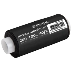 Нитки швейные 200 м, ассорти, 1 катушка, полиэстер, 40/<wbr/>2, DEVELIA (ДЕВЕЛИЯ), 667120