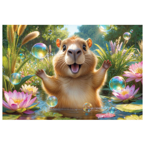 Пазл картонный 54 элемента "ОЧАРОВАТЕЛЬНЫЕ МОРДАШКИ", АССОРТИ, 40 видов, 175х130 мм, HATBER