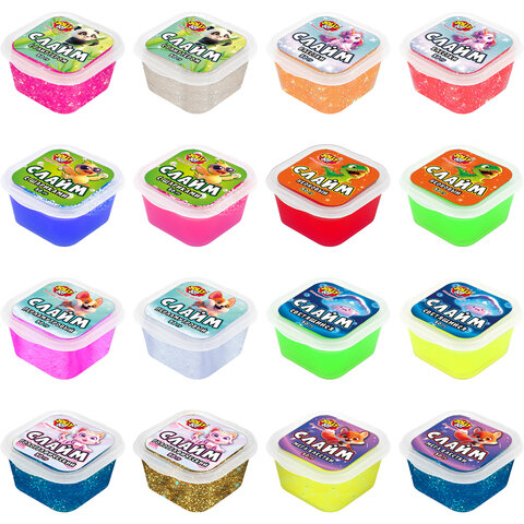 Слайм МИКС, 50 г, АССОРТИ, 8 видов, JOLLY JOT (ДЖОЛЛИ ДЖОТ), 667320