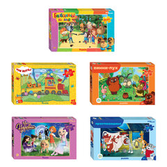 Пазл картонный 24 элемента, "МАКСИ-ПАЗЛЫ", АССОРТИ, поле 50х34,5 см