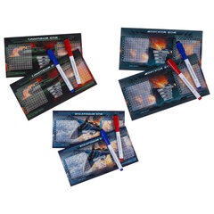 Игра настольная "Пиши-Стирай" МОРСКОЙ / ТАНКОВЫЙ / ВОЗДУШНЫЙ БОЙ, 2 стираемых маркера, ассорти, HATBER