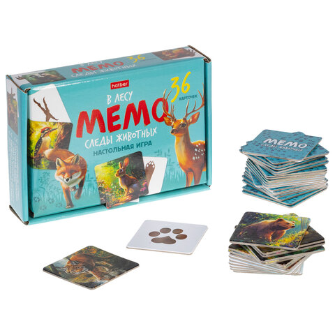 Игра настольная МЕМО 36 карточек, АССОРТИ, HATBER, 36ИнМ