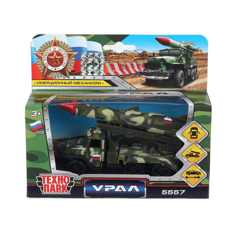 Машина металлическая коллекционная ВОЕННАЯ ТЕХНИКА ассорти, длина 12-15 см, инерционная, ТЕХНОПАРК