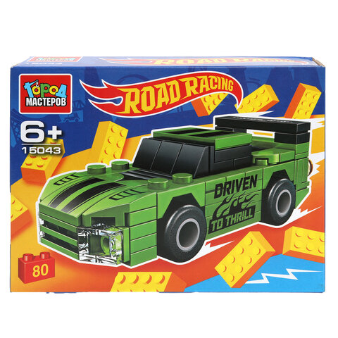 Конструктор пластиковый ROAD RACING, 51-102 детали, ассорти, ГОРОД МАСТЕРОВ