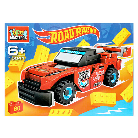 Конструктор пластиковый ROAD RACING, 51-102 детали, ассорти, ГОРОД МАСТЕРОВ