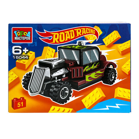 Конструктор пластиковый ROAD RACING, 51-102 детали, ассорти, ГОРОД МАСТЕРОВ