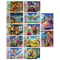 Пазл картонный ОЖИВИ МУЛЬТФИЛЬМ 160/260 элементов АССОРТИ, 230х330 мм, РК
