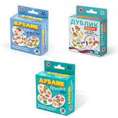 Игра настольная ДУБЛИК, 30 карточек, АССОРТИ, РУССКИЙ СТИЛЬ