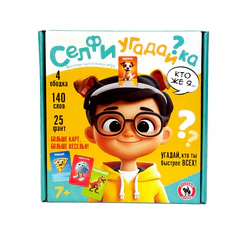 Игра настольная СЕЛФИ УГАДАЙКА, АССОРТИ, РУССКИЙ СТИЛЬ