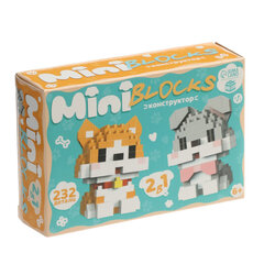 Конструктор пластиковый MiniBlocks "Собачки", 2 в 1, 232 детали, UNICON, 10915471