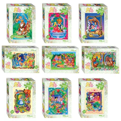 Пазл картонный 54 элемента, &laquo;Любимые сказки&raquo;, АССОРТИ, поле 18&times;13,5 см, STEP PUZZLE